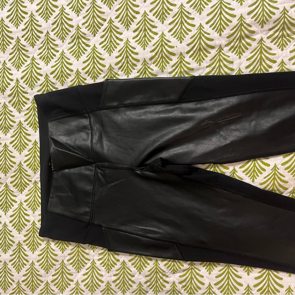 Athleta Black Faux Leather Leggings